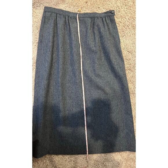 Vintage USA Pendleton Woolen Mills 100% Pure Virgin Wool Lined Skirt Midi 8 Med - Picture 6 of 6